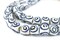 The Bead Chest Painted African Krobo Beads - Full Strand of Ghanaian Tribal Glass Beads for Necklace or Jewelry Making (White Eye)